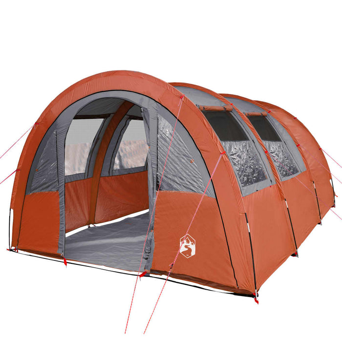 Cort de camping tunel 4 persoane, gri/portocaliu, impermeabil - WALTI WALTI