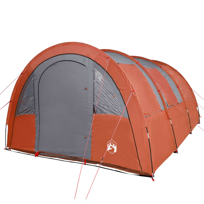 Cort de camping tunel 4 persoane, gri/portocaliu, impermeabil - WALTI WALTI