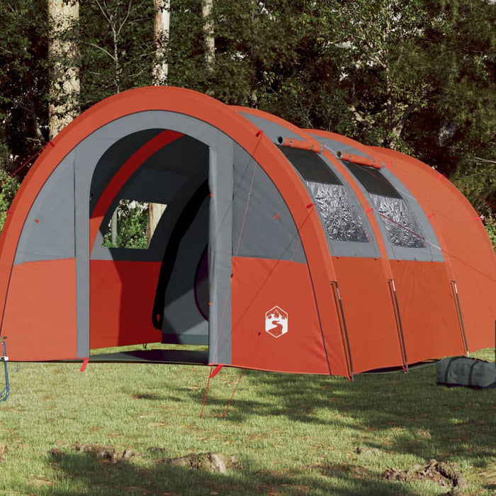 Cort de camping tunel 4 persoane, gri/portocaliu, impermeabil - WALTI WALTI
