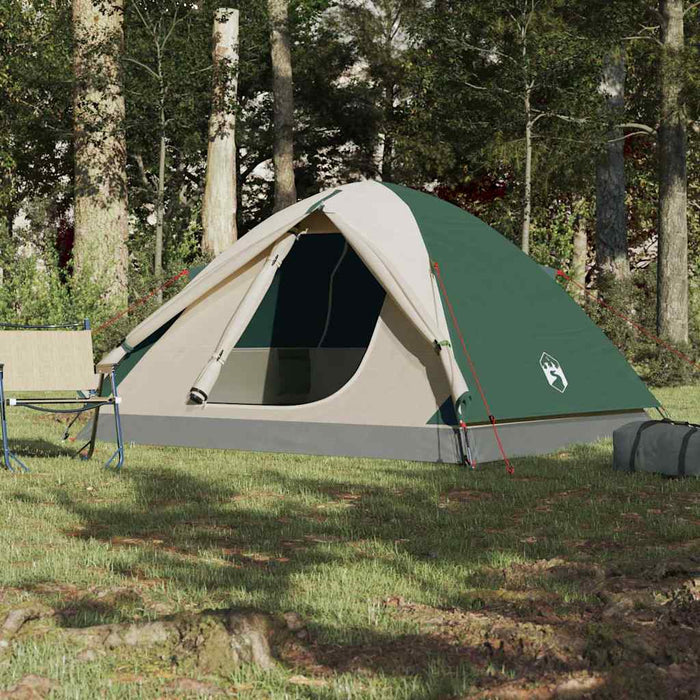 Cort de camping cupolă pentru 3 persoane, verde, impermeabil - WALTI WALTI
