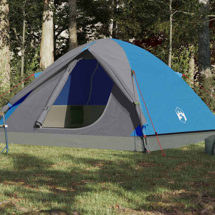 Cort de camping cupolă pentru 3 persoane, albastru, impermeabil - WALTI WALTI