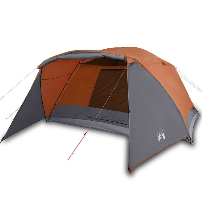 Cort de camping cu verandă 4 persoane, portocaliu, impermeabil - WALTI WALTI