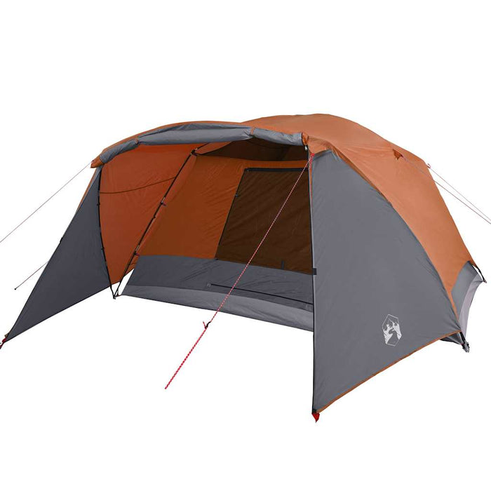 Cort de camping cu verandă 4 persoane, portocaliu, impermeabil - WALTI WALTI