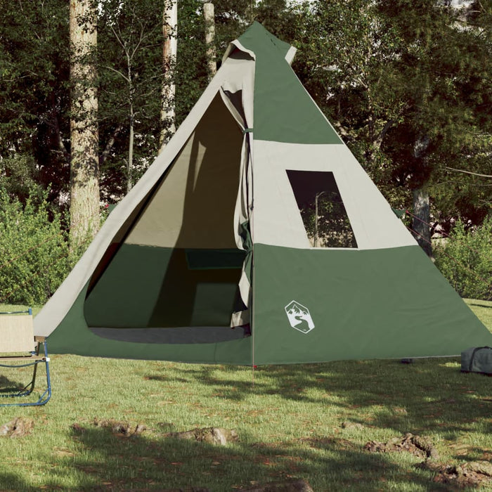 Cort de camping tipi pentru 7 persoane, verde, impermeabil - WALTI WALTI
