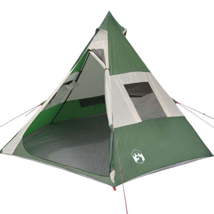 Cort de camping tipi pentru 7 persoane, verde, impermeabil - WALTI WALTI