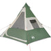 Cort de camping tipi pentru 7 persoane, verde, impermeabil - WALTI WALTI
