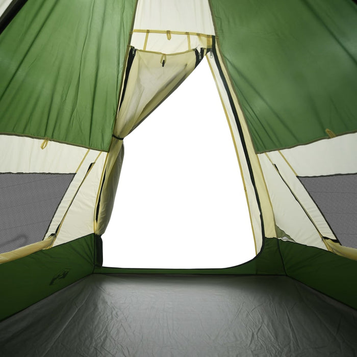 Cort de camping tipi pentru 7 persoane, verde, impermeabil - WALTI WALTI
