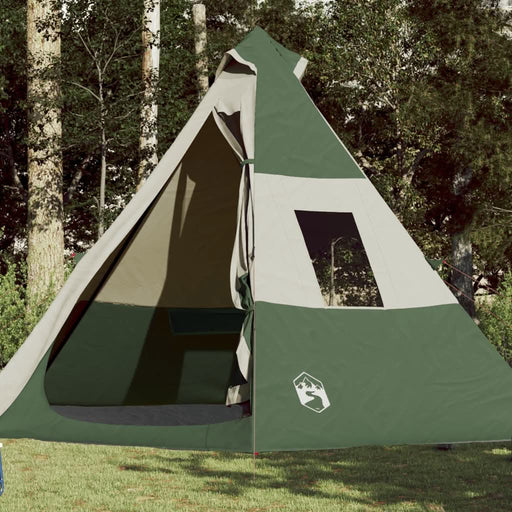 Cort de camping tipi pentru 7 persoane, verde, impermeabil - WALTI WALTI