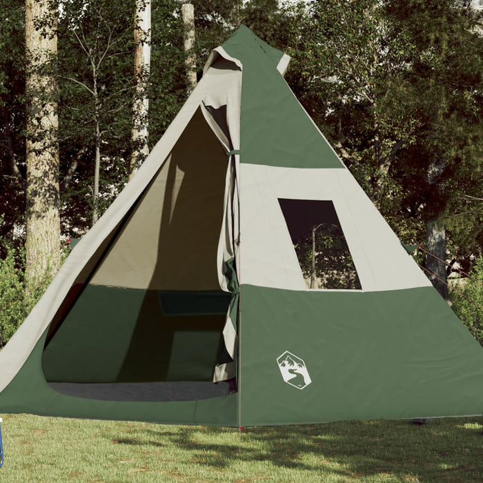 Cort de camping tipi pentru 7 persoane, verde, impermeabil - WALTI WALTI
