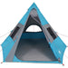 Cort de camping tipi pentru 7 persoane, albastru, impermeabil - WALTI WALTI
