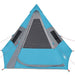 Cort de camping tipi pentru 7 persoane, albastru, impermeabil - WALTI WALTI