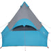 Cort de camping tipi pentru 7 persoane, albastru, impermeabil - WALTI WALTI