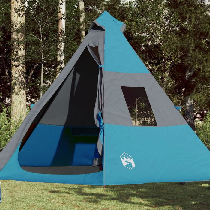 Cort de camping tipi pentru 7 persoane, albastru, impermeabil - WALTI WALTI