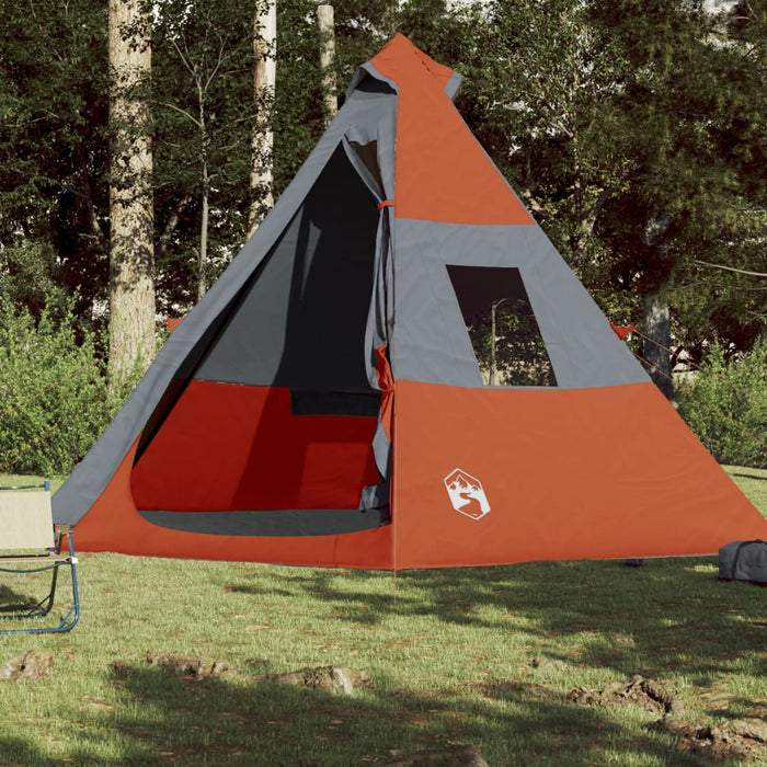 Cort de camping tipi pentru 7 persoane, portocaliu, impermeabil - WALTI WALTI