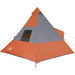 Cort de camping tipi pentru 7 persoane, portocaliu, impermeabil - WALTI WALTI