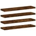 Rafturi perete 4 buc. stejar fumuriu 40x10x1,5 cm lemn compozit - WALTI WALTI