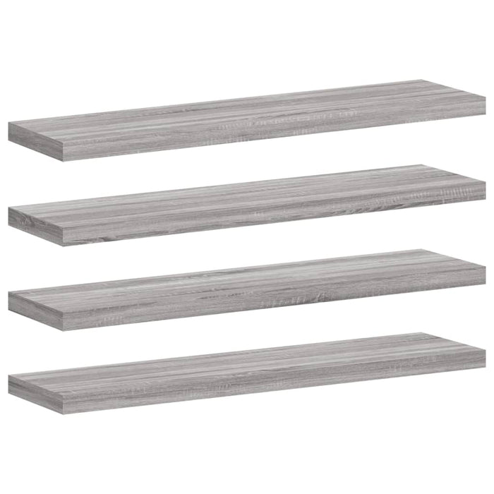 Rafturi de perete, 4 buc., gri sonoma, 40x10x1,5 cm, lemn - WALTI WALTI