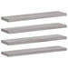 Rafturi de perete, 4 buc., gri sonoma, 40x10x1,5 cm, lemn - WALTI WALTI