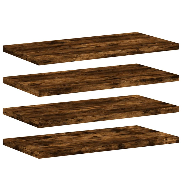 Rafturi perete 4 buc. stejar fumuriu 40x20x1,5 cm lemn compozit WALTI