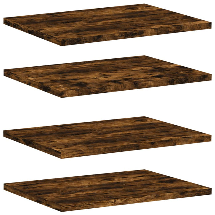 Rafturi perete 4 buc. stejar fumuriu 40x30x1,5 cm lemn compozit - WALTI WALTI