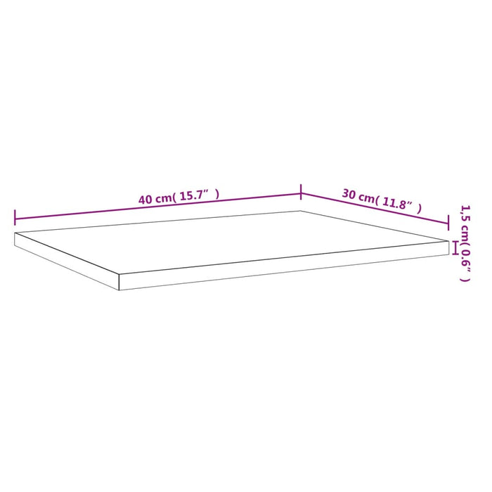 Rafturi de perete, 4 buc., gri sonoma, 40x30x1,5 cm, lemn - WALTI WALTI