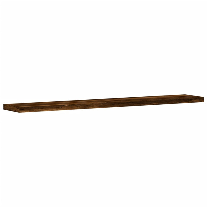 Rafturi perete 4 buc. stejar fumuriu 60x10x1,5 cm lemn compozit - WALTI WALTI