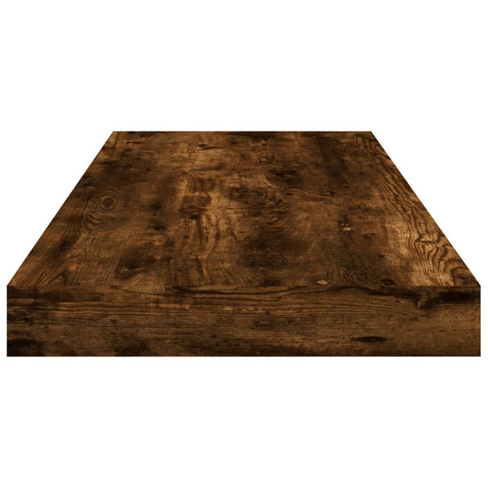 Rafturi perete 4 buc. stejar fumuriu 60x10x1,5 cm lemn compozit - WALTI WALTI