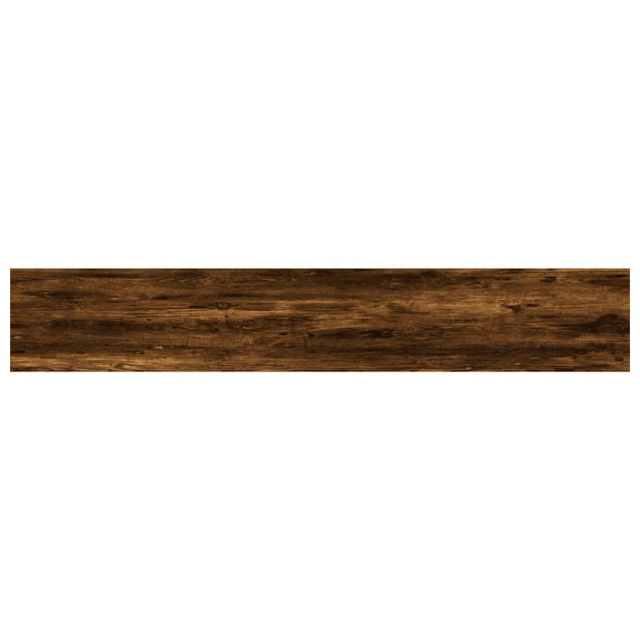 Rafturi perete 4 buc. stejar fumuriu 60x10x1,5 cm lemn compozit - WALTI WALTI