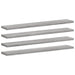 Rafturi de perete, 4 buc., gri sonoma, 60x10x1,5 cm, lemn - WALTI WALTI