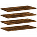 Rafturi perete 4 buc. stejar fumuriu 60x20x1,5 cm lemn compozit - WALTI WALTI