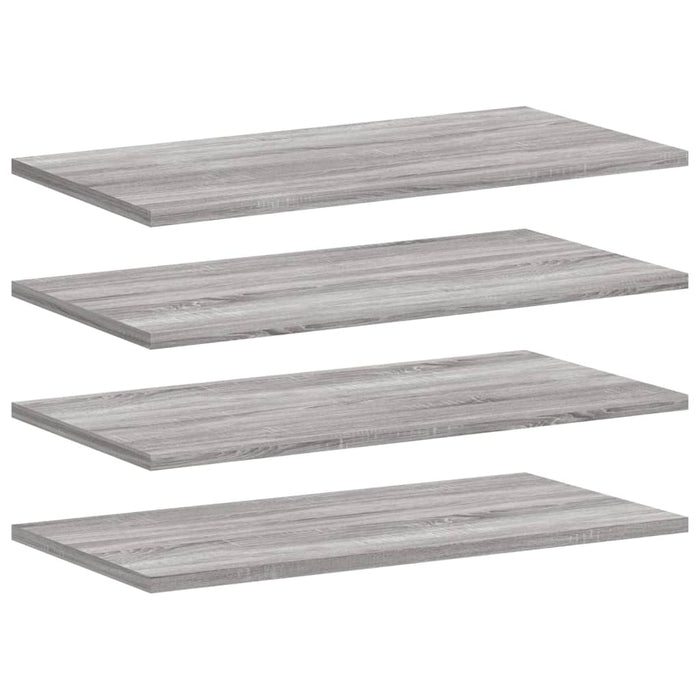 Rafturi de perete, 4 buc., gri sonoma, 60x20x1,5 cm, lemn - WALTI WALTI
