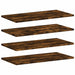 Rafturi perete 4 buc. stejar fumuriu 60x30x1,5 cm lemn compozit - WALTI WALTI
