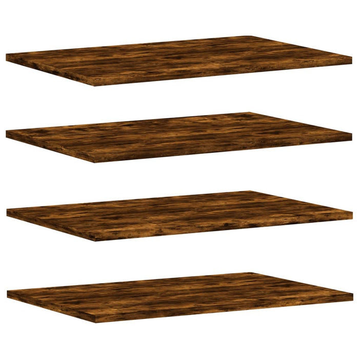 Rafturi perete 4 buc. stejar fumuriu 60x40x1,5 cm lemn compozit - WALTI WALTI