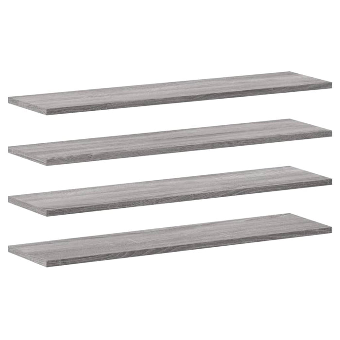 Rafturi de perete, 4 buc., gri sonoma, 80x20x1,5 cm, lemn - WALTI WALTI