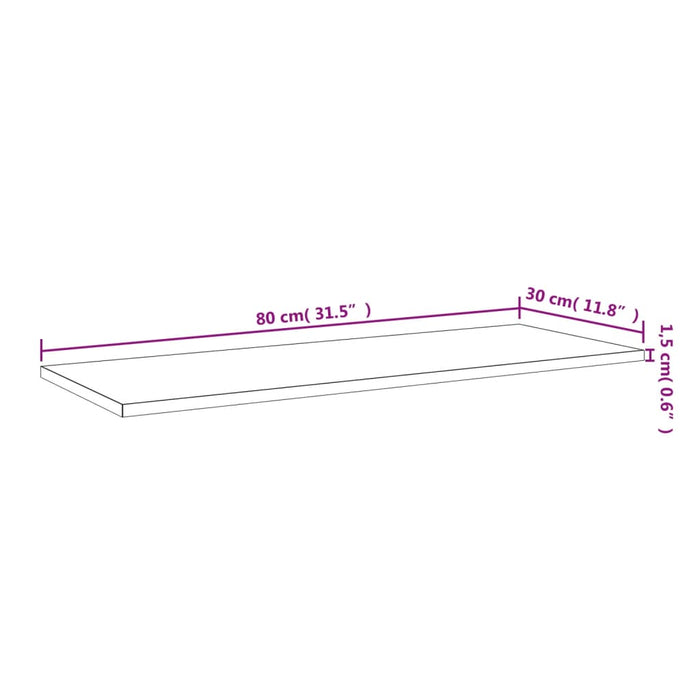 Rafturi perete 4 buc. stejar fumuriu 80x30x1,5 cm lemn compozit WALTI