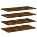 Rafturi perete 4 buc. stejar fumuriu 80x40x1,5 cm lemn compozit - WALTI WALTI