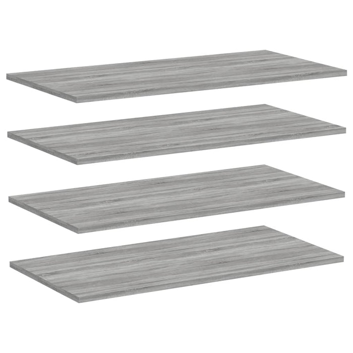 Rafturi de perete, 4 buc., gri sonoma, 80x40x1,5 cm, lemn - WALTI WALTI