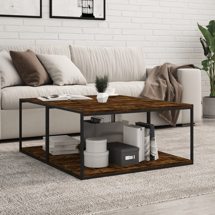 Rafturi perete 4 buc. stejar fumuriu 80x50x1,5 cm lemn compozit WALTI