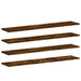 Rafturi perete 4 buc. stejar fumuriu 100x20x1,5cm lemn compozit - WALTI WALTI