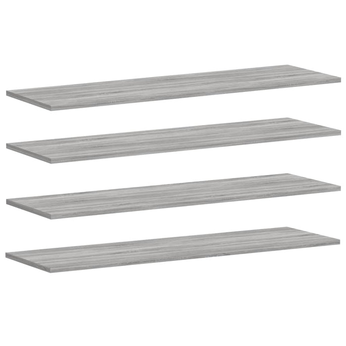 Rafturi de perete, 4 buc., gri sonoma, 100x30x1,5 cm, lemn WALTI