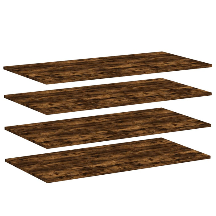 Rafturi perete 4 buc. stejar fumuriu 100x50x1,5cm lemn compozit WALTI