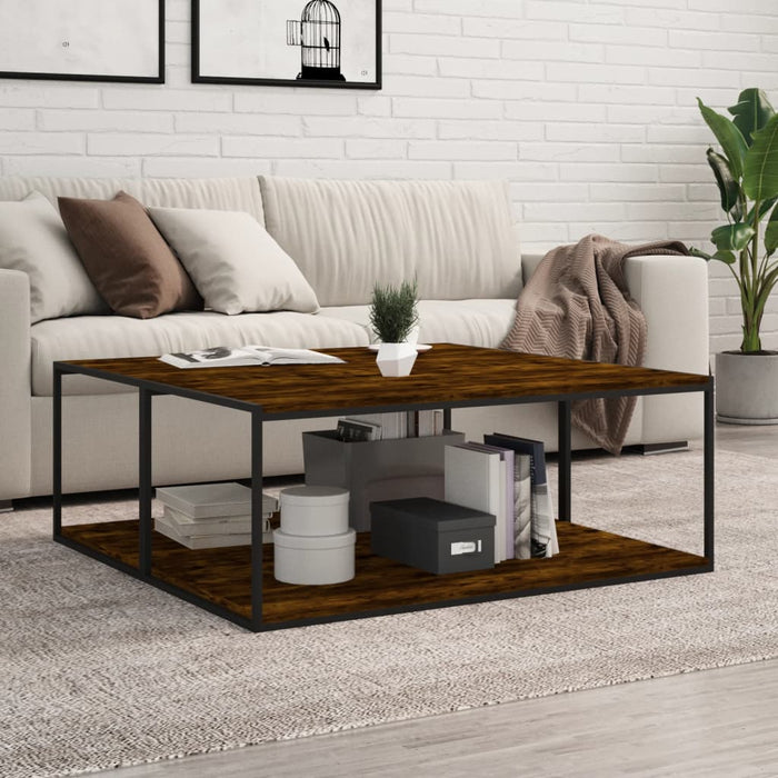 Rafturi perete 4 buc. stejar fumuriu 100x50x1,5cm lemn compozit WALTI