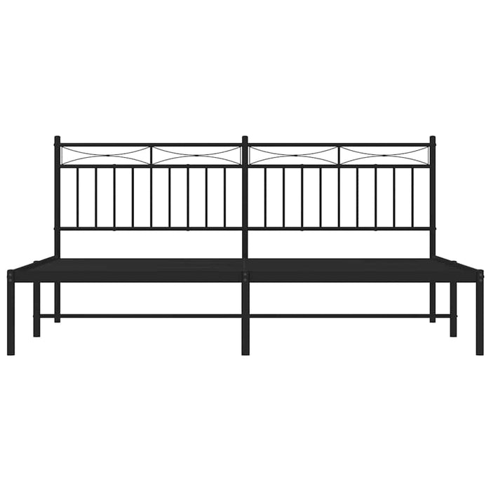 Cadru de pat metalic cu tăblie, negru, 183x213 cm - WALTI WALTI