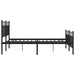Cadru pat metalic cu tăblie de cap/picioare, negru, 135x190 cm - WALTI WALTI
