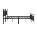 Cadru pat metalic cu tăblii de cap/picioare, negru, 183x213 cm - WALTI WALTI