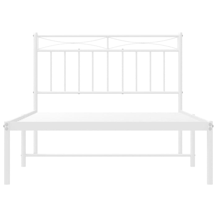 Cadru de pat din metal cu tăblie, alb, 107x203 cm - WALTI WALTI