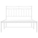 Cadru de pat din metal cu tăblie, alb, 107x203 cm - WALTI WALTI