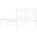 Cadru de pat din metal cu tăblie, alb, 107x203 cm - WALTI WALTI