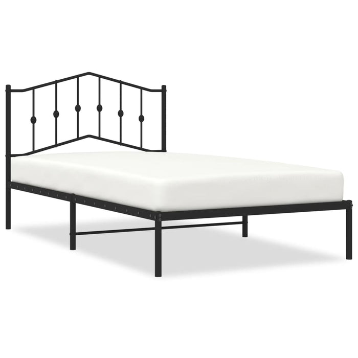 Cadru de pat din metal cu tăblie, negru, 107x203 cm - WALTI WALTI