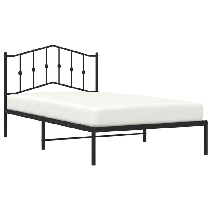 Cadru de pat din metal cu tăblie, negru, 107x203 cm - WALTI WALTI